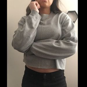 Mock Neck Cropped Sweater